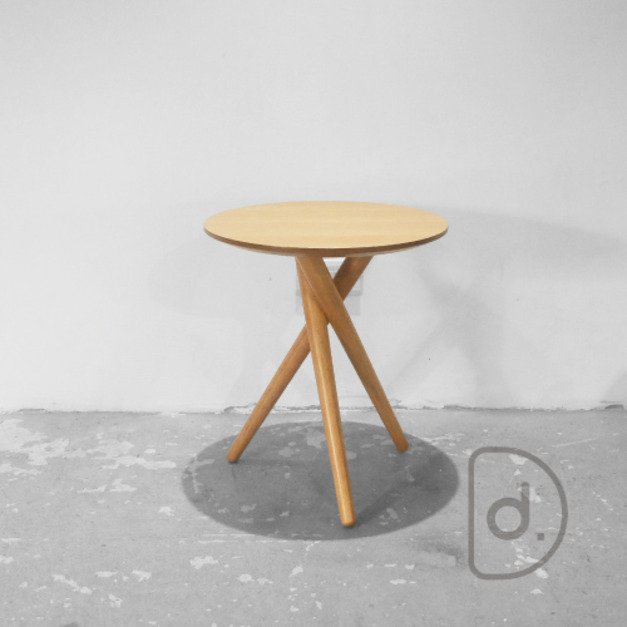 交叉木邊几 (原/胡桃) - 簡約北歐風格 溫暖實木家具