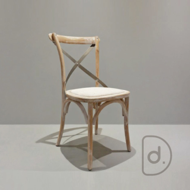 [特價] 瑪德琳餐椅 (白木藤鐵) - 鄉村田園風格 經典北歐實木