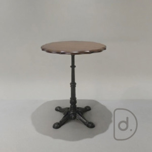 古意圓餐桌 (花邊/平邊) - 訂製餐桌 四爪鑄鐵桌腳 實木圓桌