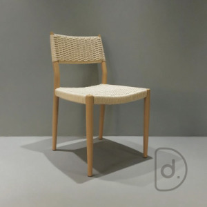 漢斯餐椅 - 藤編設計 北歐風餐椅 轉印鐵件