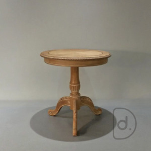 法式小桌 - 洗舊木藝術 古典雕花羅馬柱 英倫宮廷