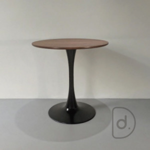 黑鬱金香桌 70cm (木紋) - 洽談桌 小圓餐桌 經典設計家具