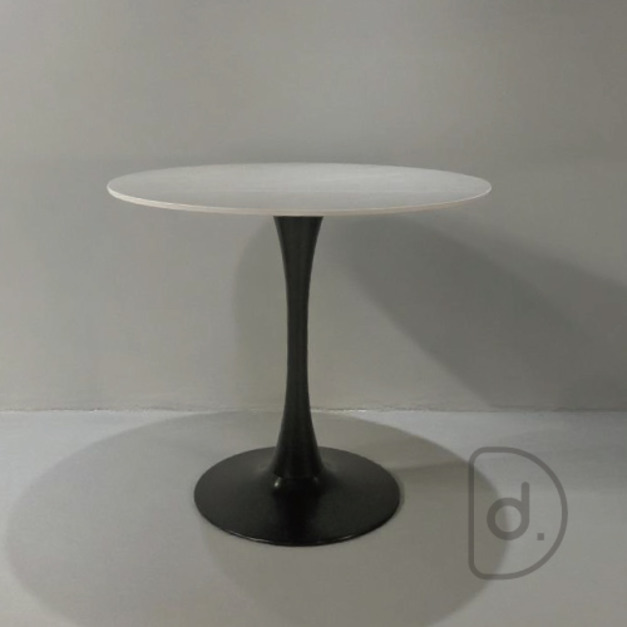 黑鬱金香桌 80cm (灰岩) - 洽談桌 小圓餐桌 經典設計家具