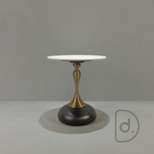 美人魚邊几 50cm - 石板小茶几 奢華金邊几 沙發小桌.