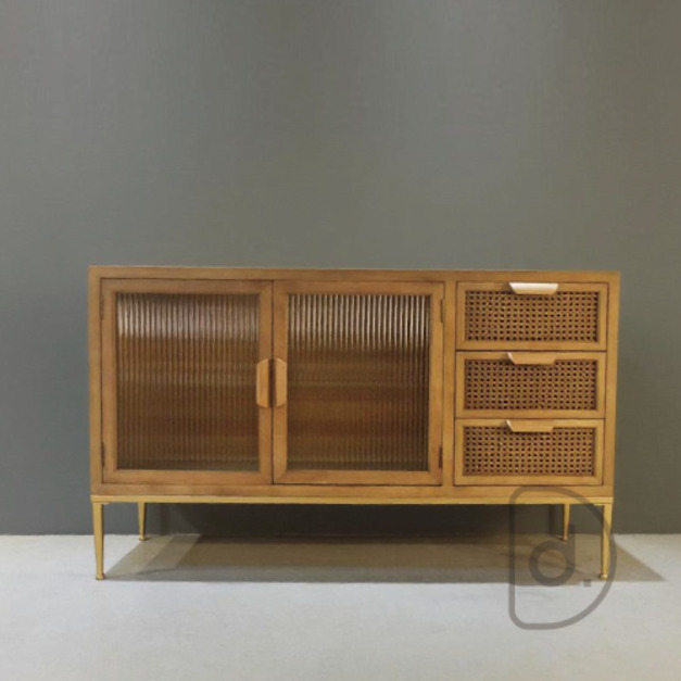 長樂收納櫃 - 橡木收納櫃 長虹玻璃 老式設計家具