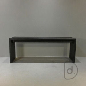 ㄇ字長凳 (黑) 120cm - 實木矮凳 簡約設計 木紋凹槽