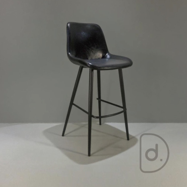 五零吧台椅 (黑/咖) - 復古設計 老式皮椅 舊時代的美好