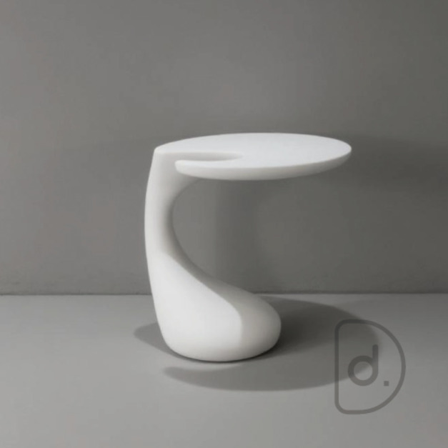 雲台邊几 (黑/白) - 設計擺飾小桌 藝術茶几