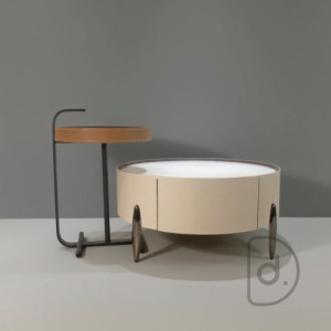 麥格羅茶几組 - 高低茶几邊几 現代時尚 皮革木頭大理石