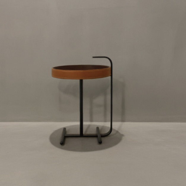 里蒙邊几 - 現代設計 托盤小桌 皮革桌面