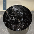 Z鋼圓几 (黑玫瑰) 50cm - ㄈ型邊几 藝術配色石板 沙發邊桌_1