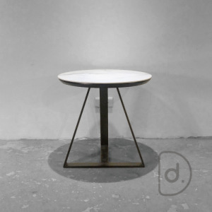 理塔邊几 53cm (白雲石) -  原石大理石 沙發小桌 石頭邊桌