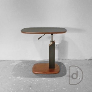 萊洛伸降方几 (黑/白) - 移動式設計 升降ㄈ型小桌 現代北歐