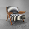 飛鳥沙發 (黑白條紋) - 時尚復古 懷舊風 單人休閒椅