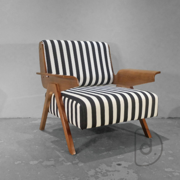飛鳥沙發 (黑白條紋) - 時尚復古 懷舊風 單人休閒椅