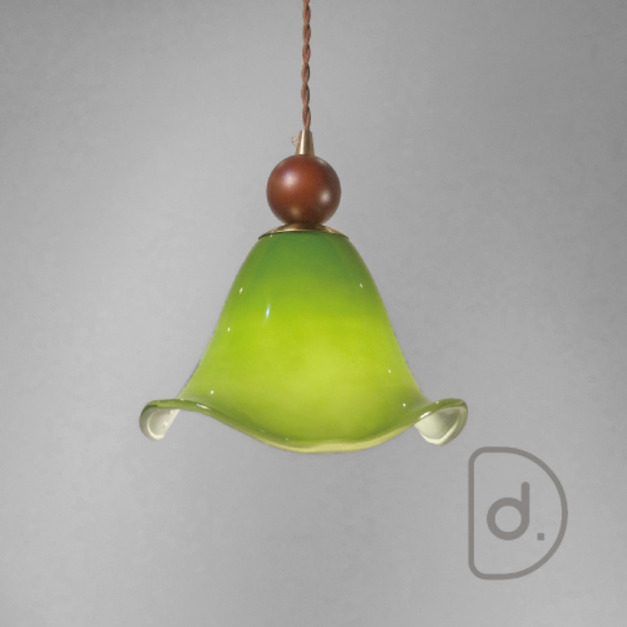 木鈴鐺吊燈 - 氣氛綠玻璃 古典浪漫 藝術家飾