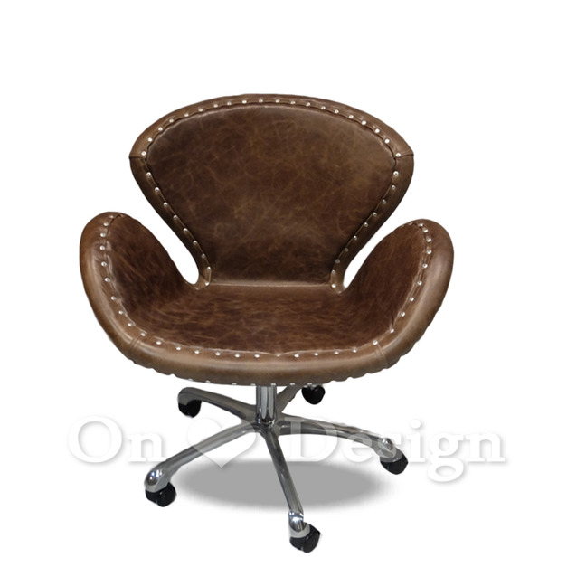 RH 設計 工業 LOFT風格 LEATHER SWAN CHAIR  鋁皮 飛行天鵝椅