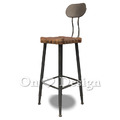 美式鄉村LOFT工業風格吧台椅 吧椅 仿舊 朽木 吧台椅-76H_1