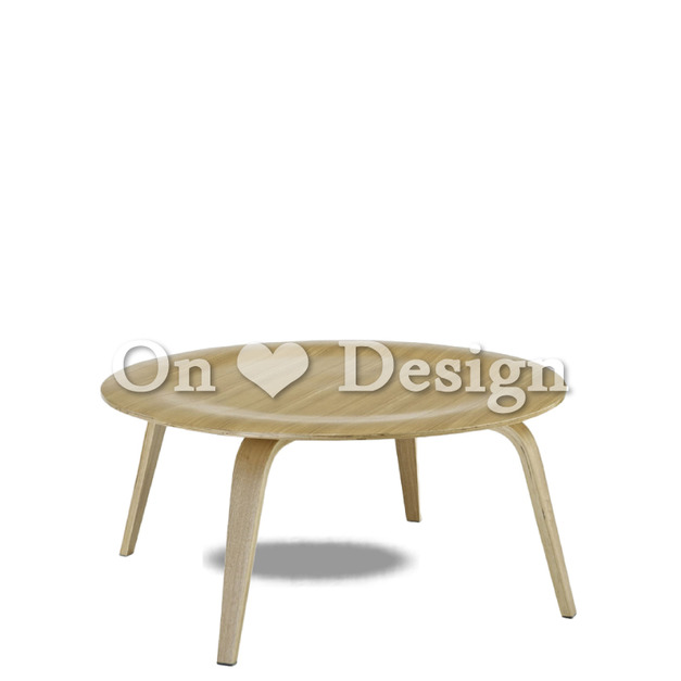 北歐風格 經典設計  客廳 咖啡桌 木頭圓型 茶几-原木色 86CM