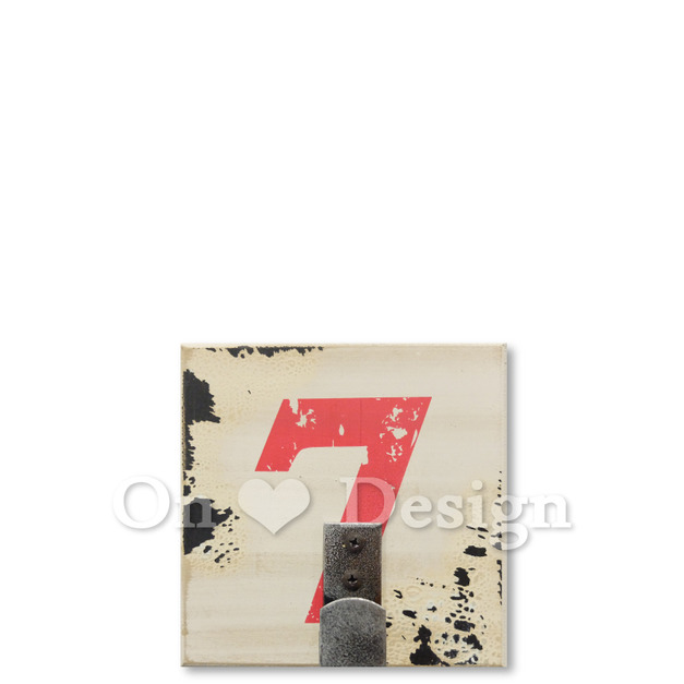 工業風格掛飾 壁掛 號碼牌 衣掛勾 - 7號 (8種款式)