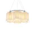 北歐 簡約風格 客廳主燈 口吹玻璃 奶白 雲朵 吊燈 -6燈