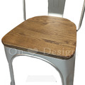 法國復古LOFT工業風tolix a chair 經典鐵椅 餐椅 帶榆木 木版-白_2