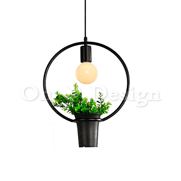 清新 北歐風  植物盆栽 吊燈  如空中花園般   餐廳燈 幾何盆栽 吊燈 -圓