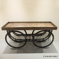 印度手工家具 LOFT 風格 大推車 RH 展示架 閣樓 大車輪 茶几 / 邊几_4