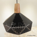 丹麥設計 Loft 北歐 設計師的燈款 原木 幾何 摺紙 吊燈 黑色 -大號_3
