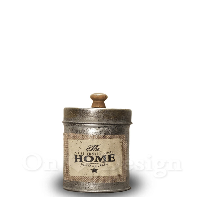 VINTAGE  CAN 工業風格擺飾 仿舊 麻布 圓形 收納瓶罐  - HOME - B (3種款式)