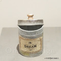 VINTAGE CAN 工業風格擺飾 仿舊 麻布 圓形 收納瓶罐 - DREAM - A (3種款式)_2