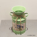 VINTAGE CAN 工業風格擺飾 仿舊 花園 麻繩 收納瓶罐 -綠色_2