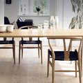 經典 餐廳 歐芬蘭極簡風 實木Y Chair餐椅 100% 原木/黑藤 (復刻板)_1