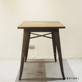 LOFT 工業風 tolix 100％餐桌 書桌 榆木鐵桌 60CM 方桌-鏽色_2