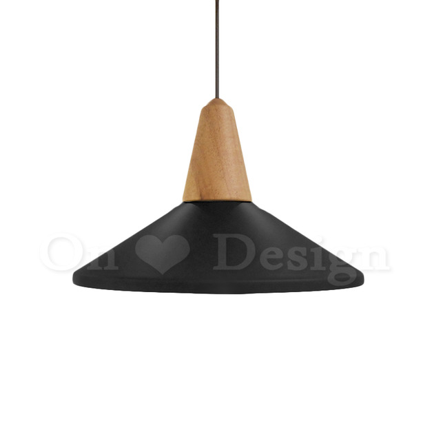 北歐 小清新 實木 簡約風格   餐廳燈 走道燈 波多 吊燈 - 大黑款