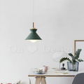 北歐 小清新 實木 簡約風格 餐廳燈 走道燈 多彩 蒙布朗 吊燈 B款 - 綠色_1