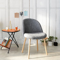 北歐 小清新 普普風格 可愛 莎莉 餐椅 休閒椅-灰色麻布_1