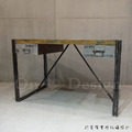 LOFT 工業家具 法式 復古工業 回收木 可法書桌-120_3