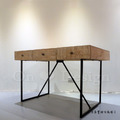VINTAGE 復古 老式 工業風 歐洲設計 仿舊 工業 古院 餐桌/書桌-120CM_4