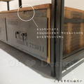 美式 VINTAGE 工業風 LOFT 實木 印度手工 沃特字繪 仿舊 電視櫃 矮櫃 -3 抽 150CM_4