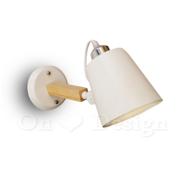 北歐 極簡風格  居家 通道 走廊 走道燈 原木 集集木壁燈 B款-白色