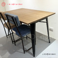 LOFT工業風tolix 100％餐桌 書桌 榆木鐵桌 黑色120CM長_6