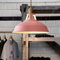 特價-Loft 工業風 倉庫風 美式鄉村 餐廳燈 玄關燈 黃銅鍋蓋吊燈-粉色_1