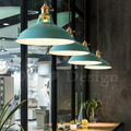 特價-Loft 工業風 倉庫風 美式鄉村 餐廳燈 玄關燈 黃銅鍋蓋吊燈-綠色_1