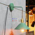 Loft 多彩 輕工業風 倉庫風 美式鄉村 走道燈 玄關燈 三角 壁燈-綠色_6