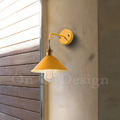 Loft 多彩 輕工業風 倉庫風 美式鄉村 走道燈 玄關燈 三角 壁燈-黃色_1