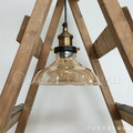 RH 風格 Loft 復古酒吧 工業玻璃鍋蓋吊燈琥珀色-20CM 小號_2