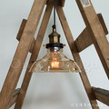 RH 風格 Loft 復古酒吧 工業玻璃鍋蓋吊燈琥珀色-20CM 小號_3