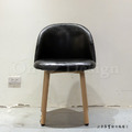 北歐 小清新 普普風格 可愛 莎莉 餐椅 休閒椅-黑皮_3