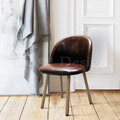 北歐 小清新 普普風格 可愛 莎莉 餐椅 休閒椅-咖啡皮_1